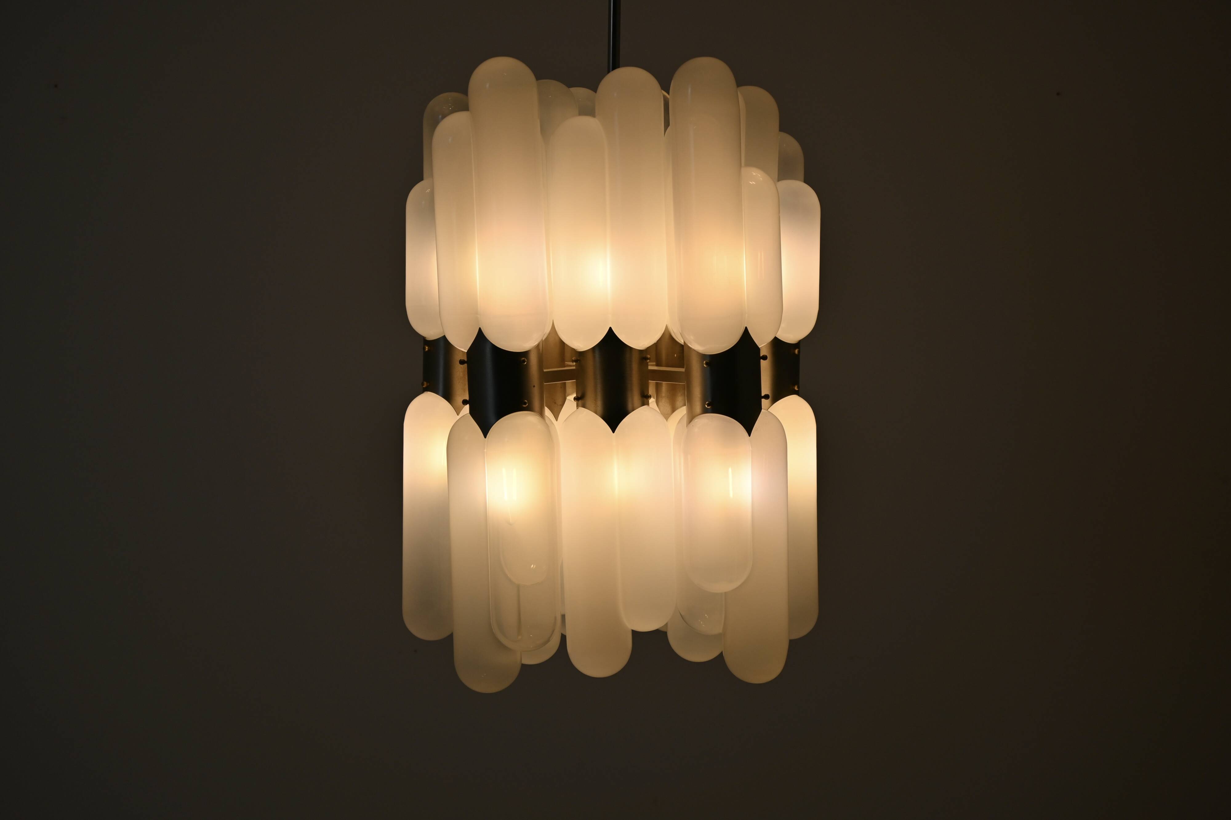 “Torpedo” chandelier by Carlo Nason for Mazzega, 1960s