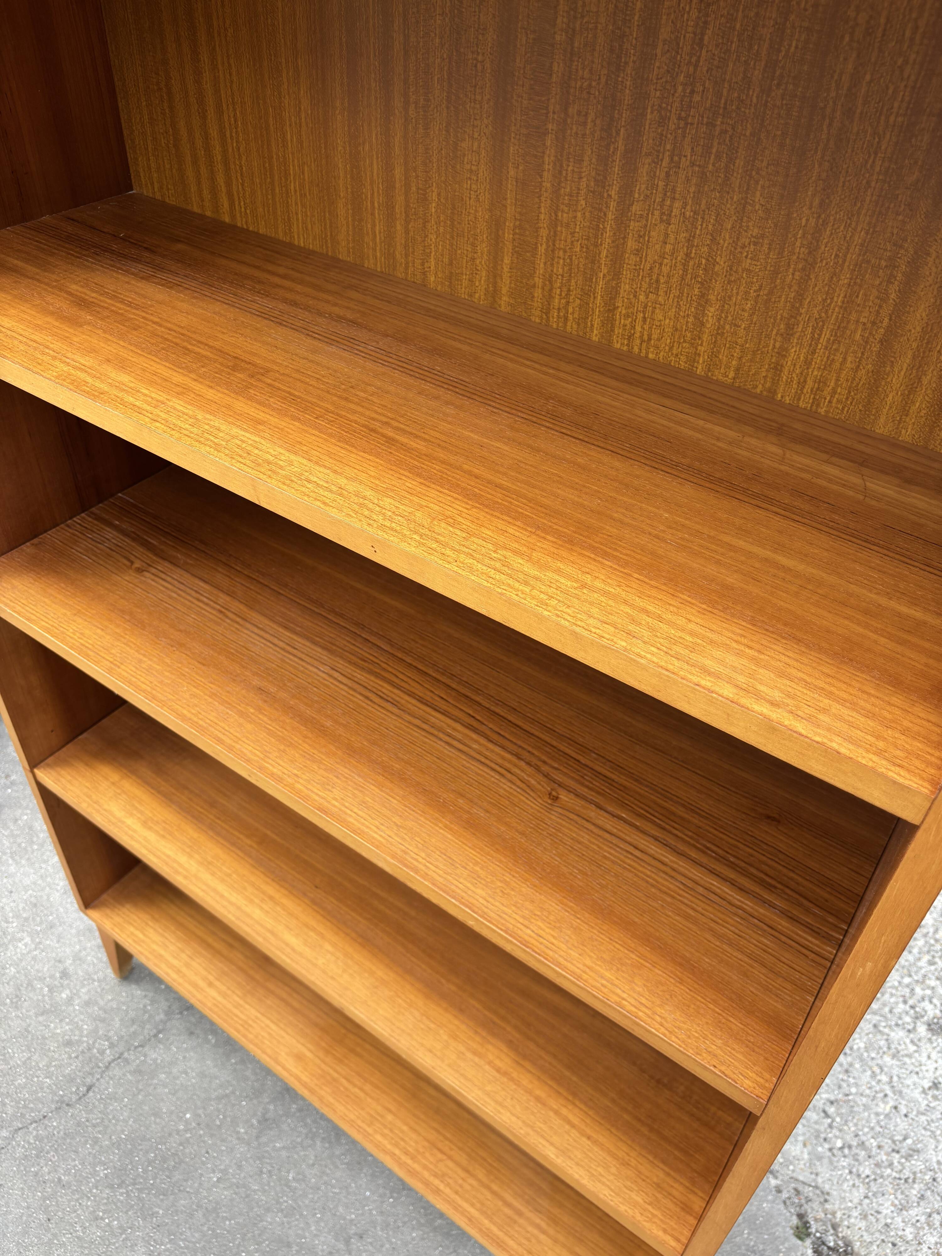 Large vintage teak bookcase, Danish design, 1960s