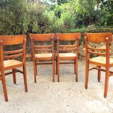 4 chaises paillées