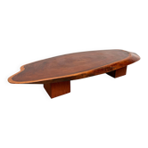 Organic Coffee Table "Slab" in Solid Exotic Wood