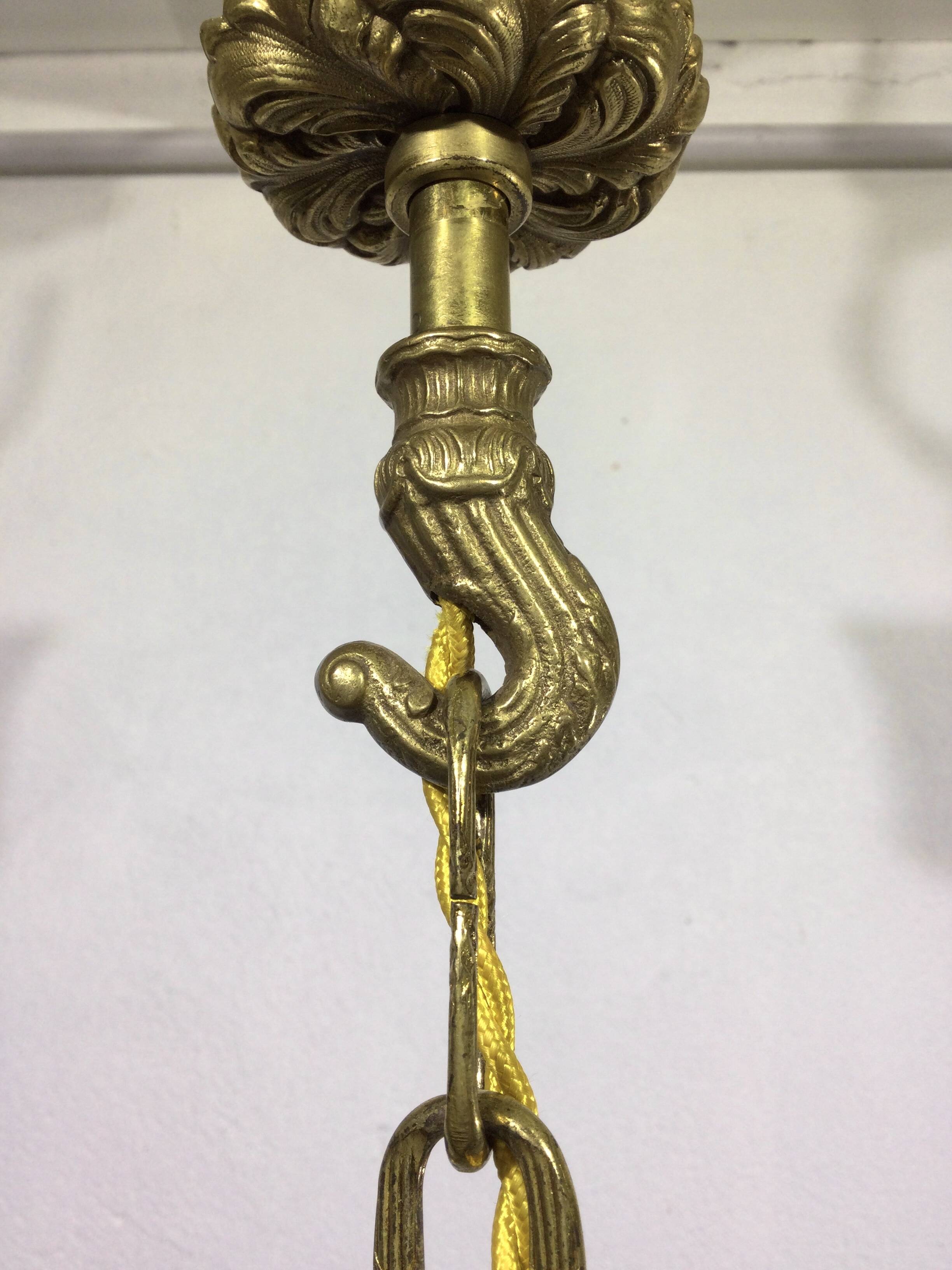 Louis XVI Bronze Chandelier 5 Lights