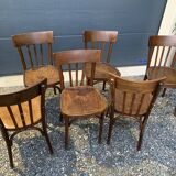Suite de 6 chaises bistrot des années 60