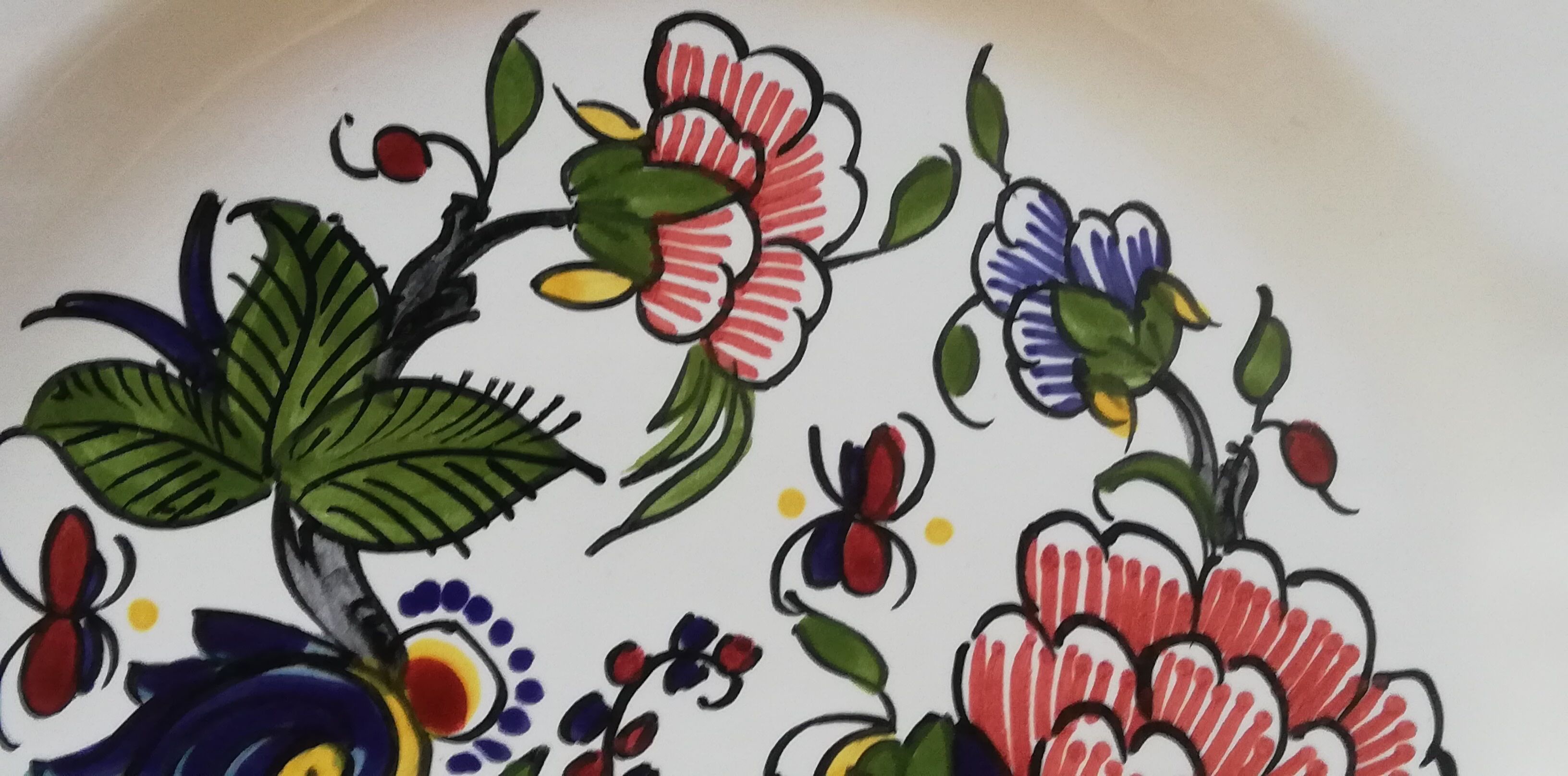 Collection plate Vieux Rouen signed handmade