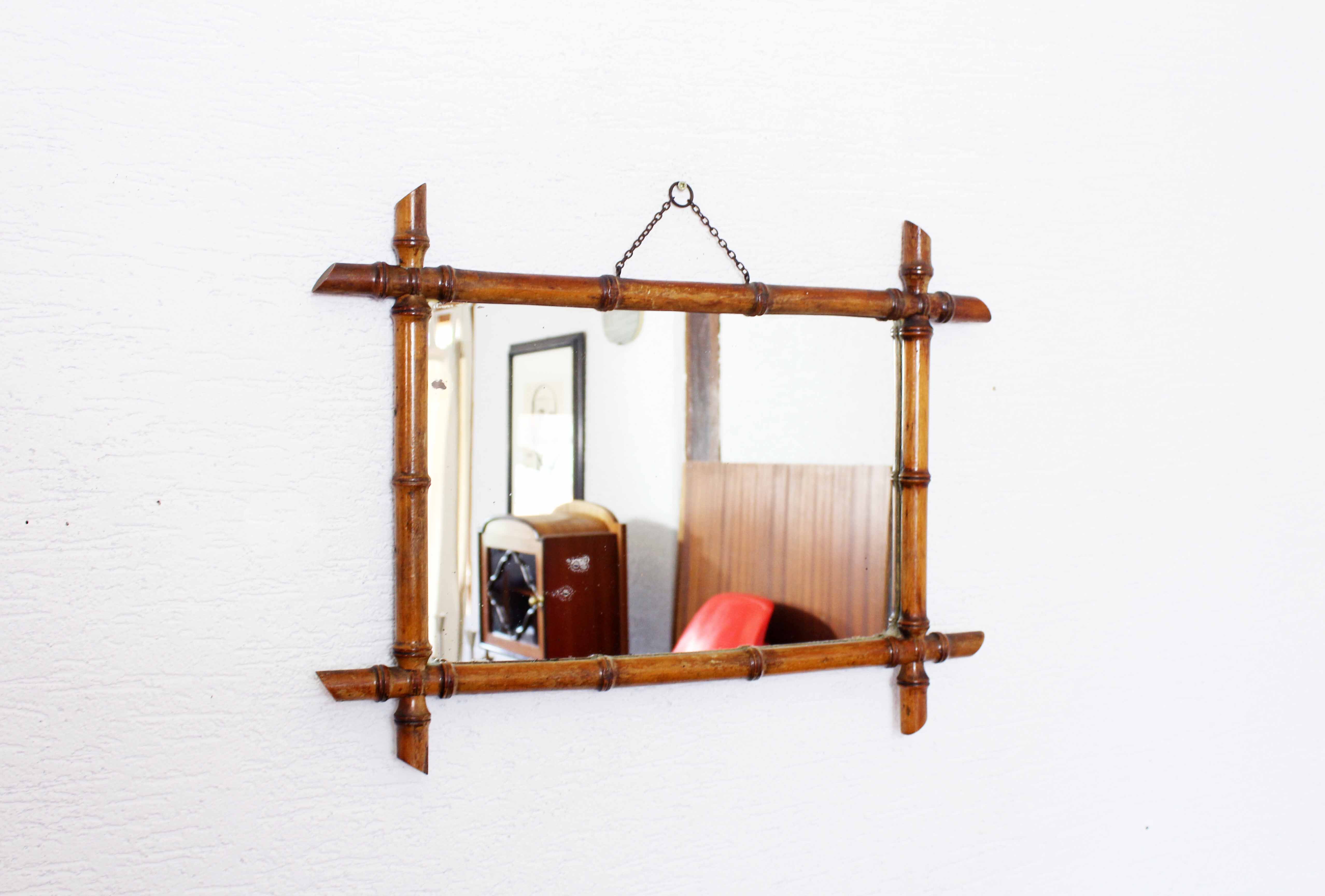 Vintage "bamboo" mirror