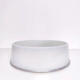 Ceiling lamp or wall lamp Holophane white opaline glass 1970 diameter 35cm