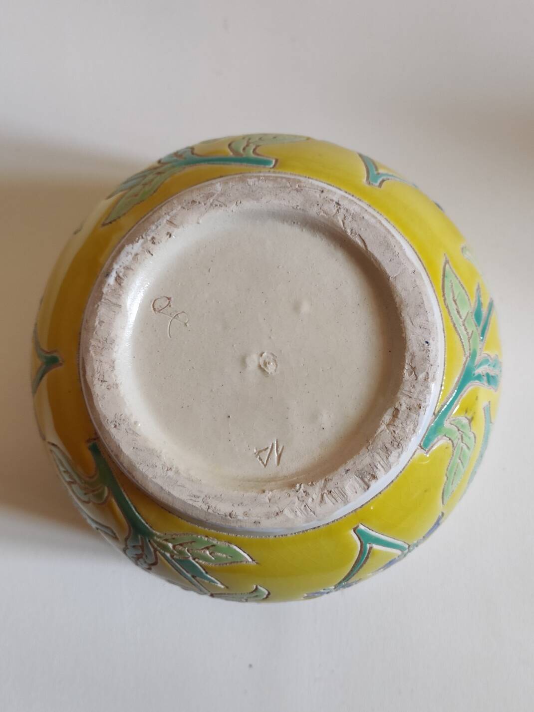 Vintage enameled pot cover