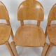 Set of 4 oak wood dining chairs, 1980s