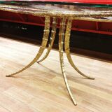 Bronze and glass design table by Alain Chervet