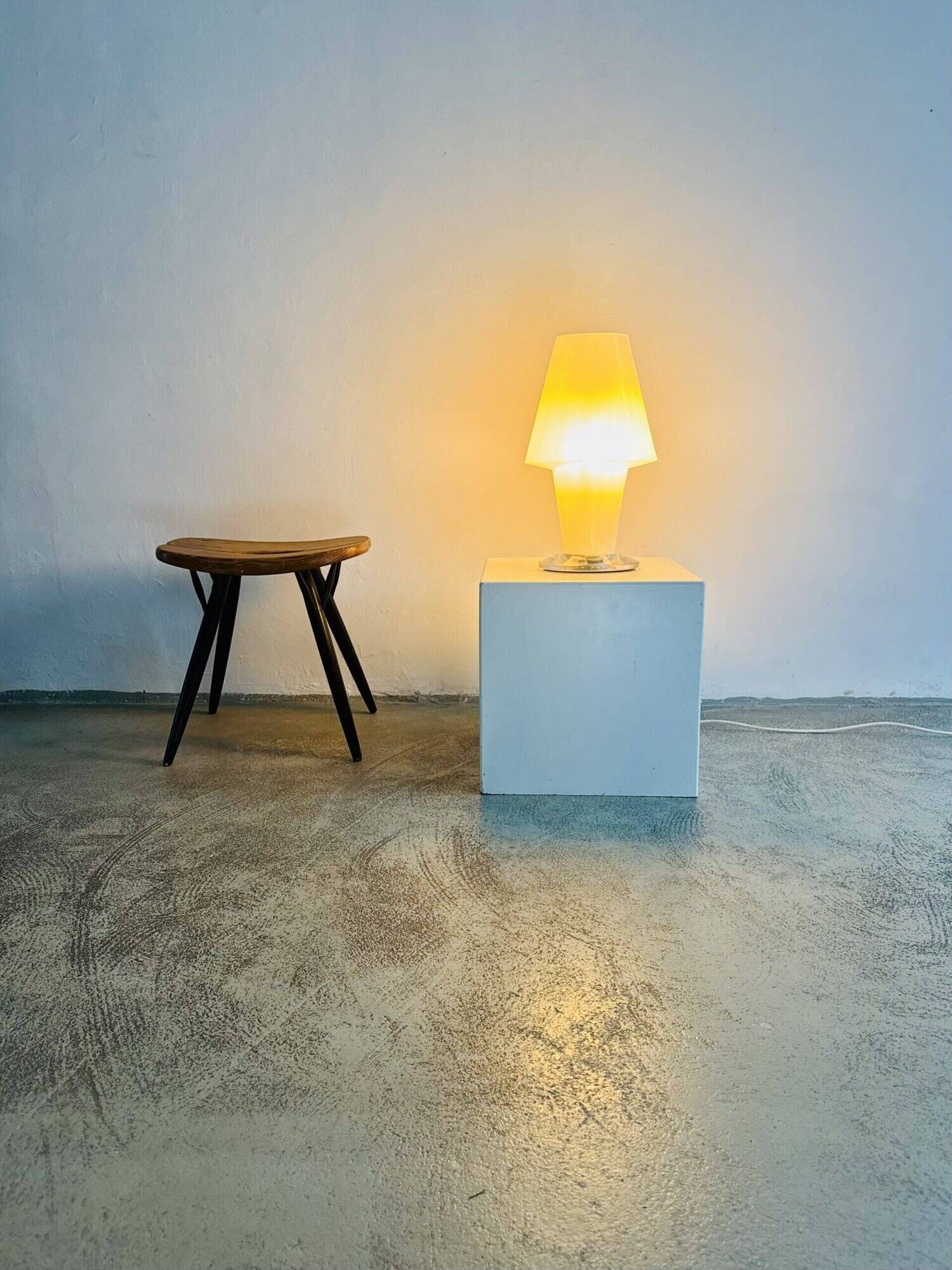 Sculptural Murano Glass Table Lamp By Daniela Puppa For A.V. Mazzega, Italy 1970S