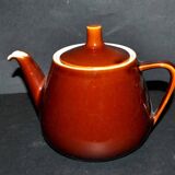 Vintage Villeroy Boch ceramic teapot 1960-70 chocolate caramel color