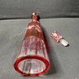 Lined crystal decanter cut and engraved