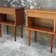 Pair of bedside tables feet spindles 70s