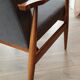 Scandinavian modern armchair graphite corduroy H.Lis
