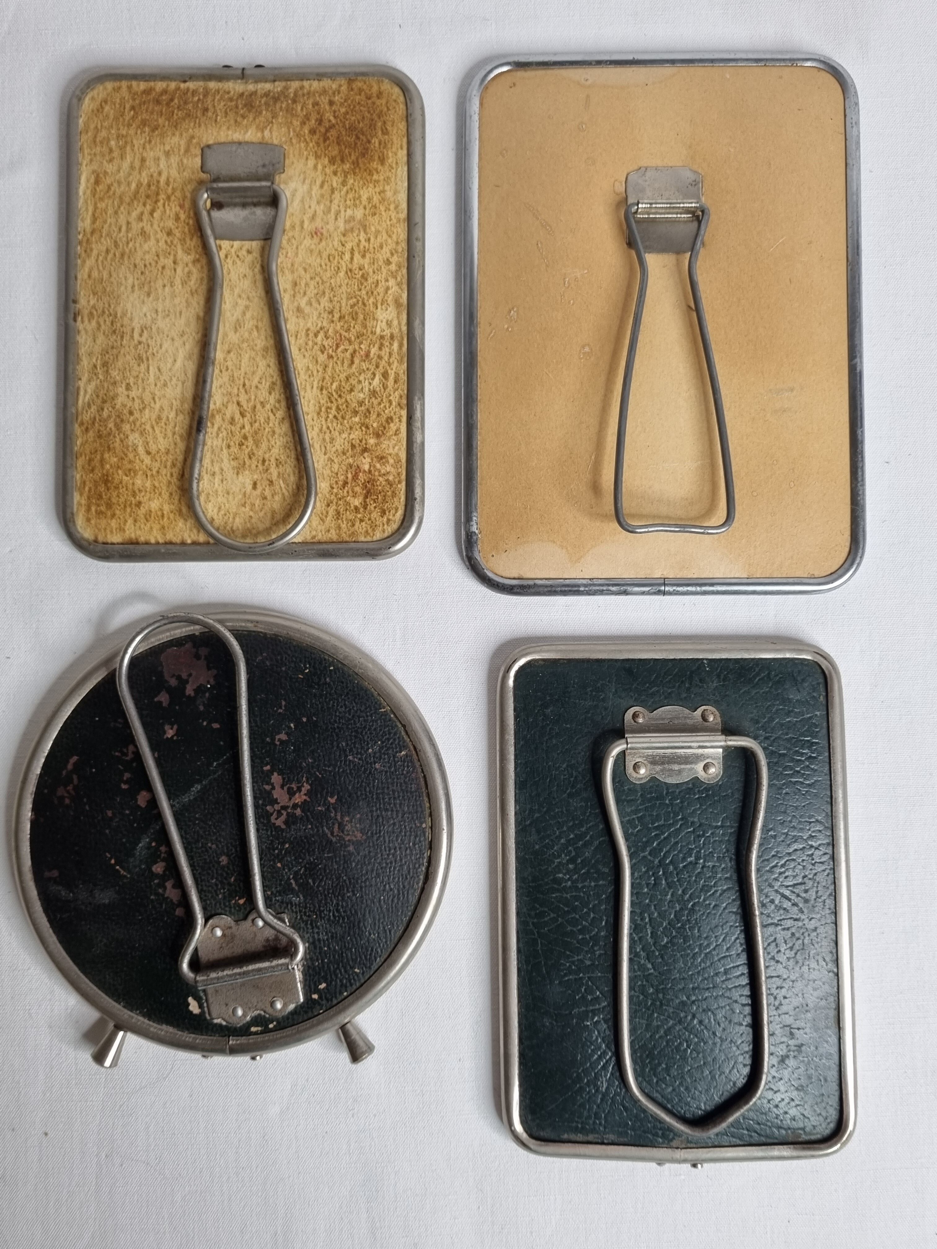 Set of four barber mirrors to be placed or hung