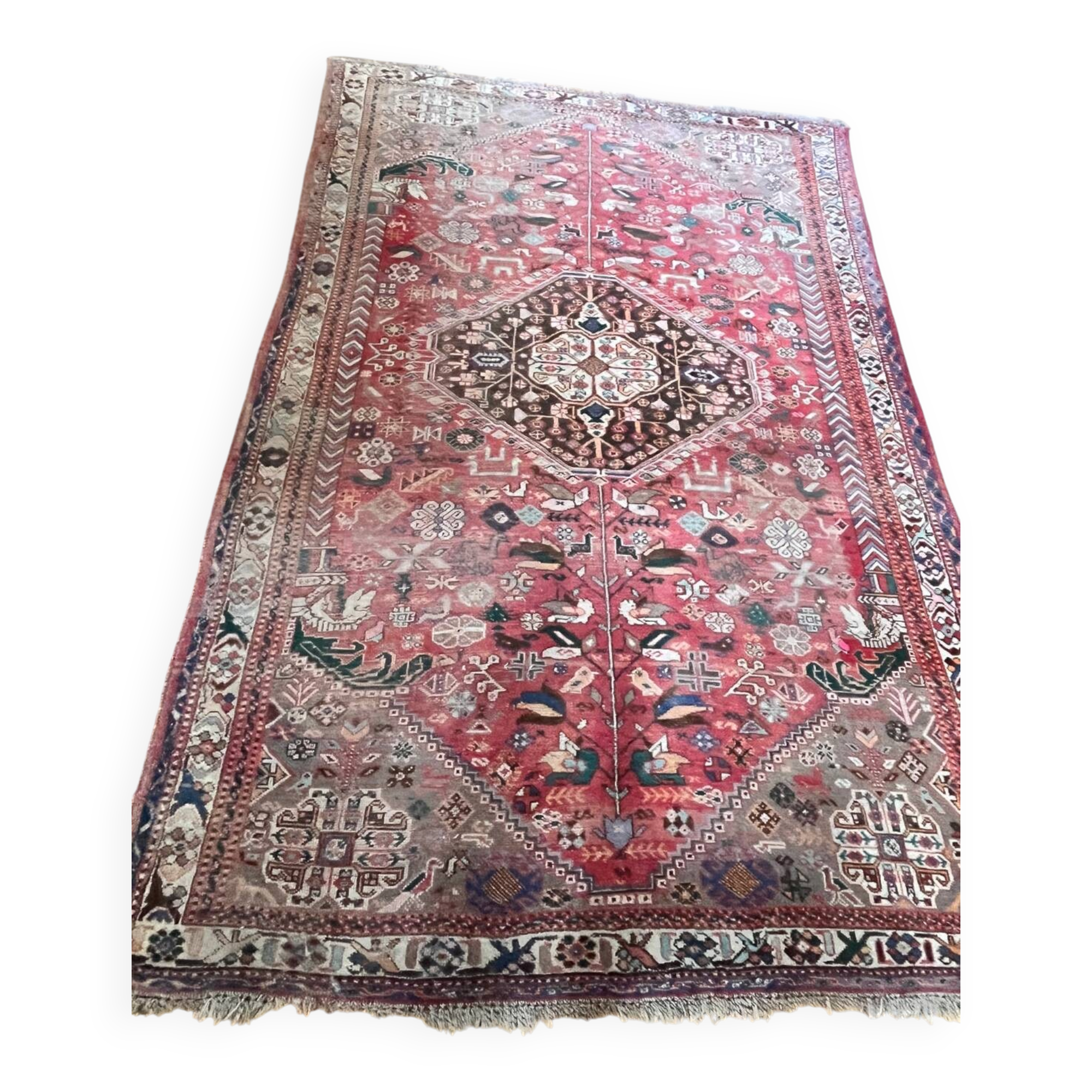 Iranian carpet, Shiraz, 1956, handmade