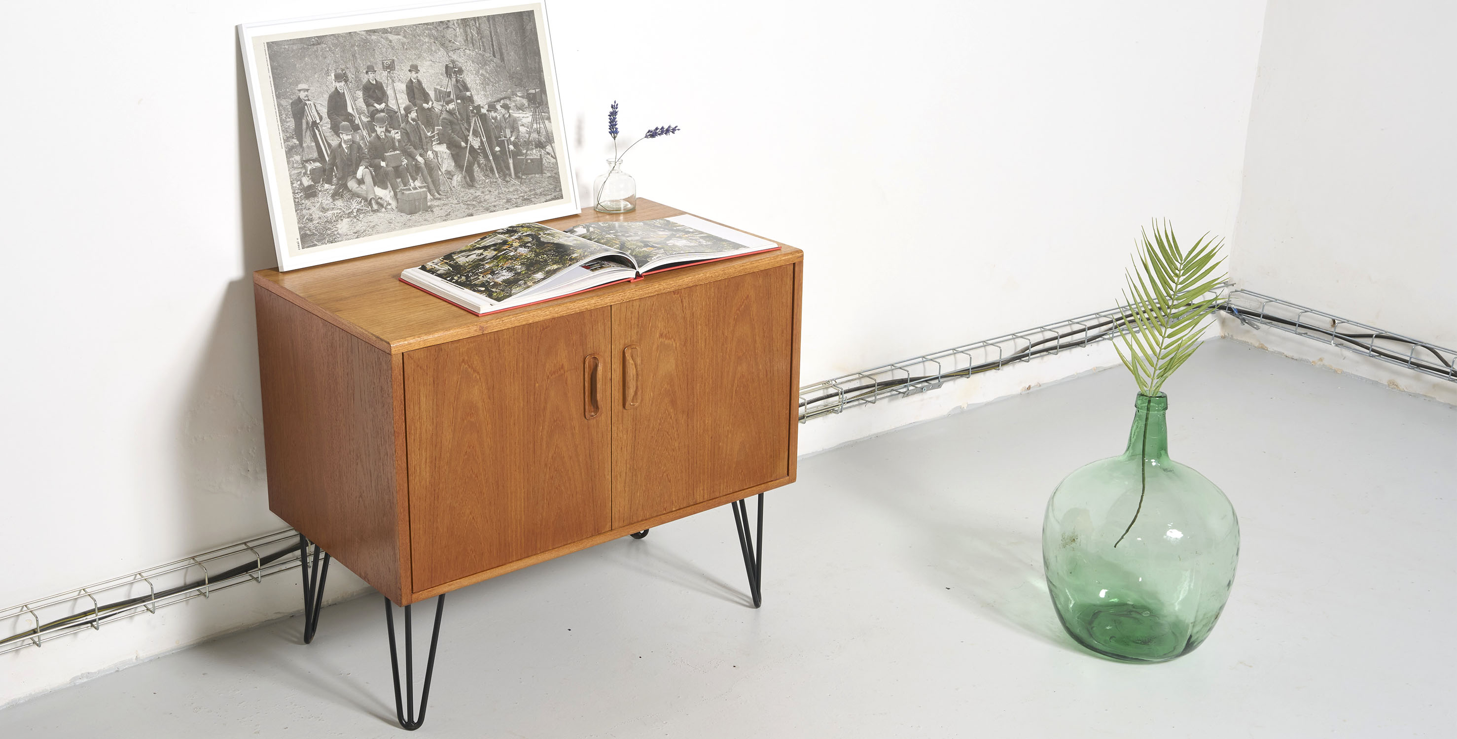 Buffet G Vintage plan, metal feet, L81cm