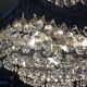 Old hot air balloon chandelier with crystal and bronze tassels