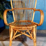 Pair of rattan chairs 1960s