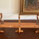 Curved wooden wall coat rack 1900s