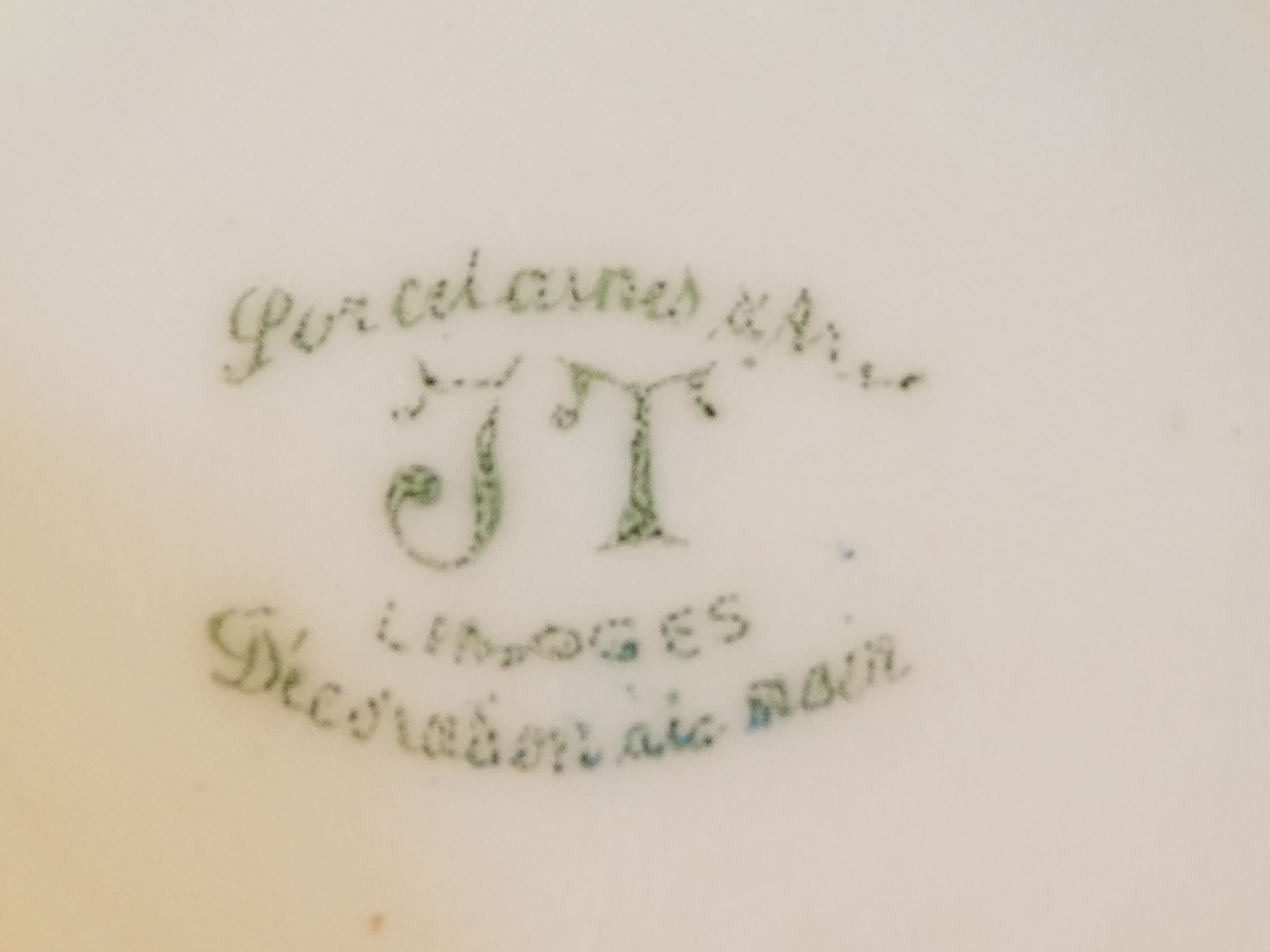 Porcelain vase from limoges Jules Tessonniere