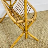 Wicker magazine rack 1960