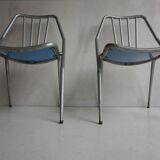 Italian Aluminum Garden Chairs from Industrie Conti Cornuda, 1940s, Set of 2