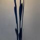 Vintage floor lamp 5 lamps in opaline and blue metal