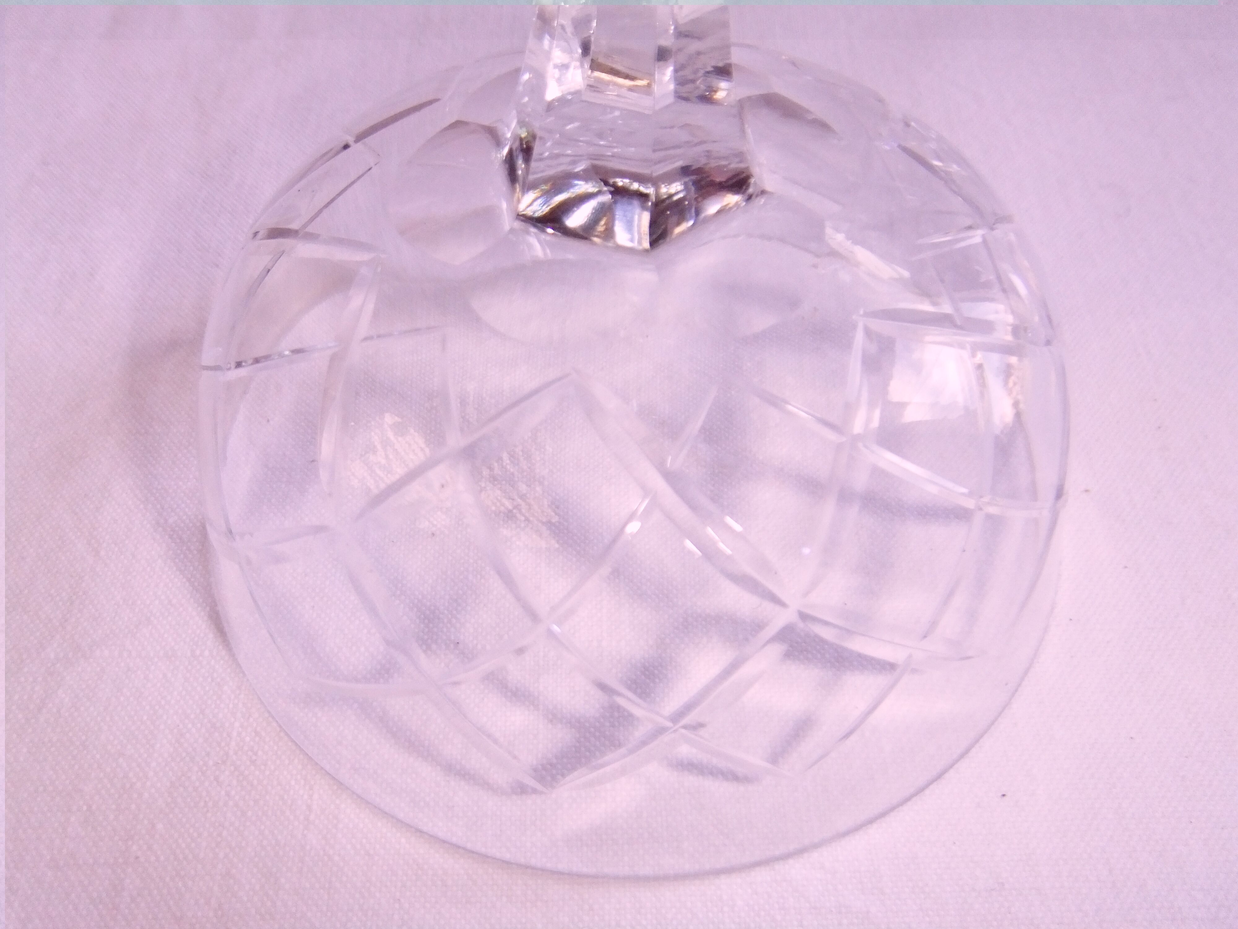 Service Champagne glass cut crystal lot of 11 stemmed glass