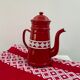 Old enamelled coffee maker from the 60s