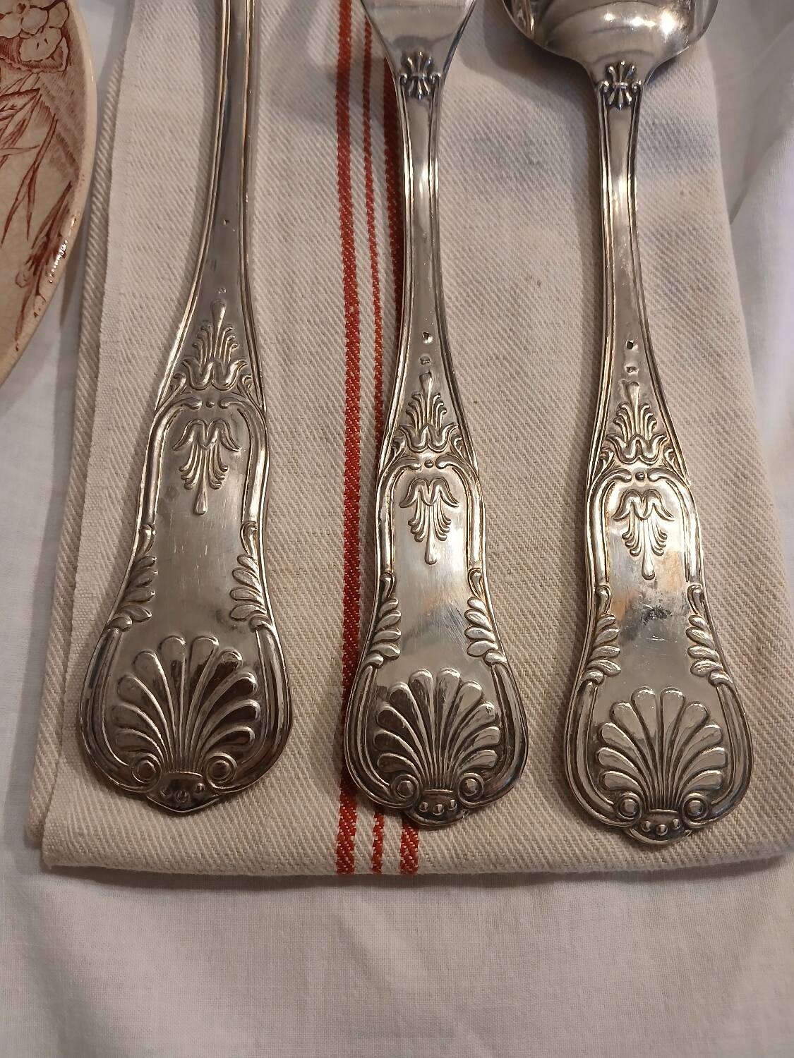 Antique flatware set for 51 place settings
