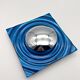 Set of 2 vintage 1990s blue Paul Neuhaus chrome wall sconces