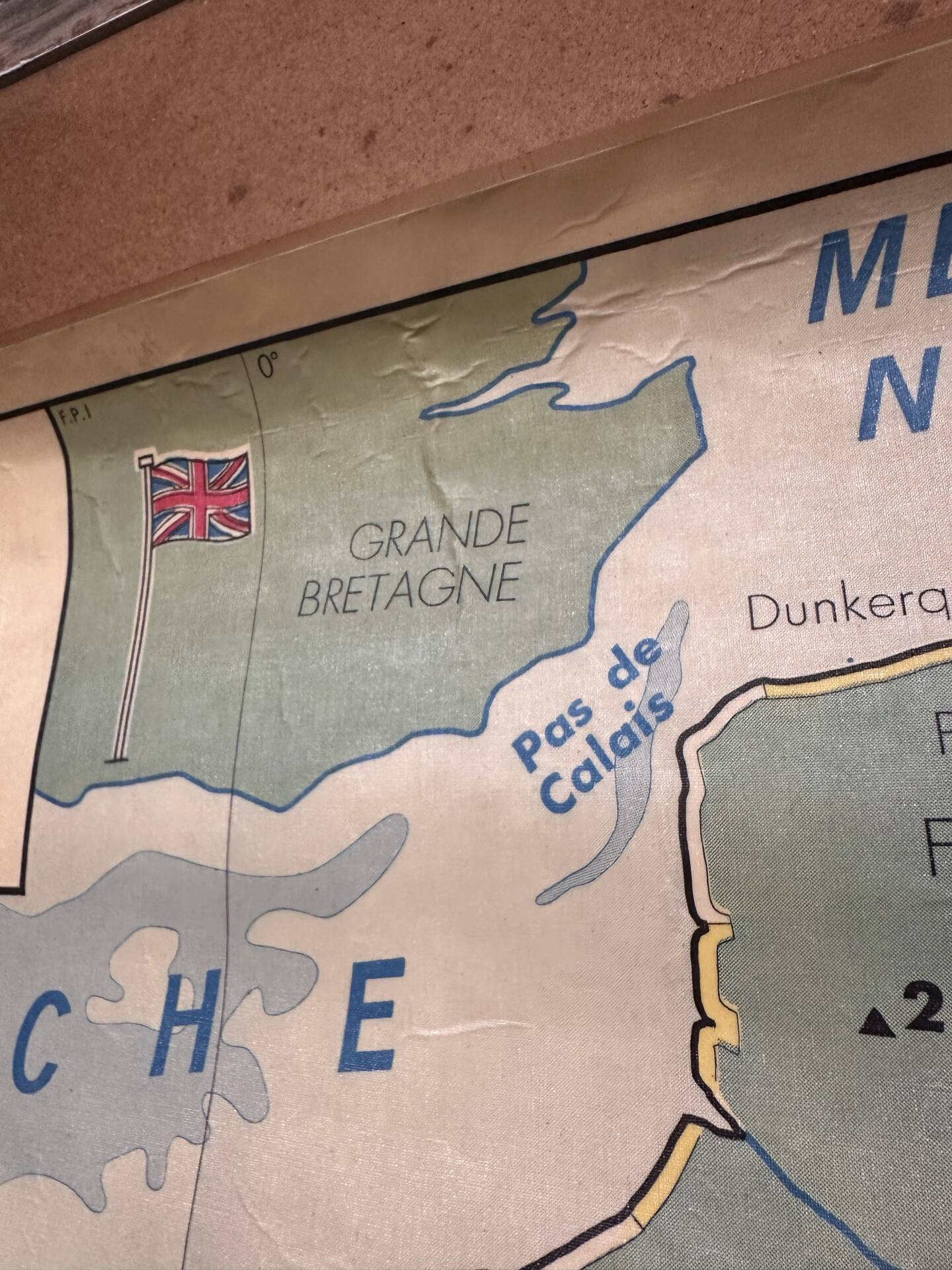 Grande carte d’école vintage