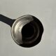 Small antique candle holder engraved in silver-plated metal, in its original condition.