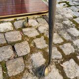Desserte table roulante 2 niveaux en palissandre laqué laiton doré