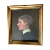 Painting with gilded wooden frame