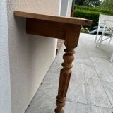 Raw wood console table