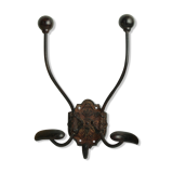 Old wall door in handmade cast iron signed