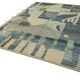 Handwoven Turkish Rustic 275 cm x 365 cm Blue Wool Carpet