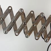 Large German Industrial Scissor Wall Lamp from Helion Arnstadt, 1950s