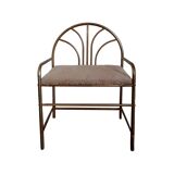 Brass and wool chair