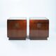 Walnut Veneered Drawer Cabinets or Nightstands by Baker, England, 1970s