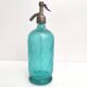 Siphon bistrot vintage Cherbourg verre turquoise 1935