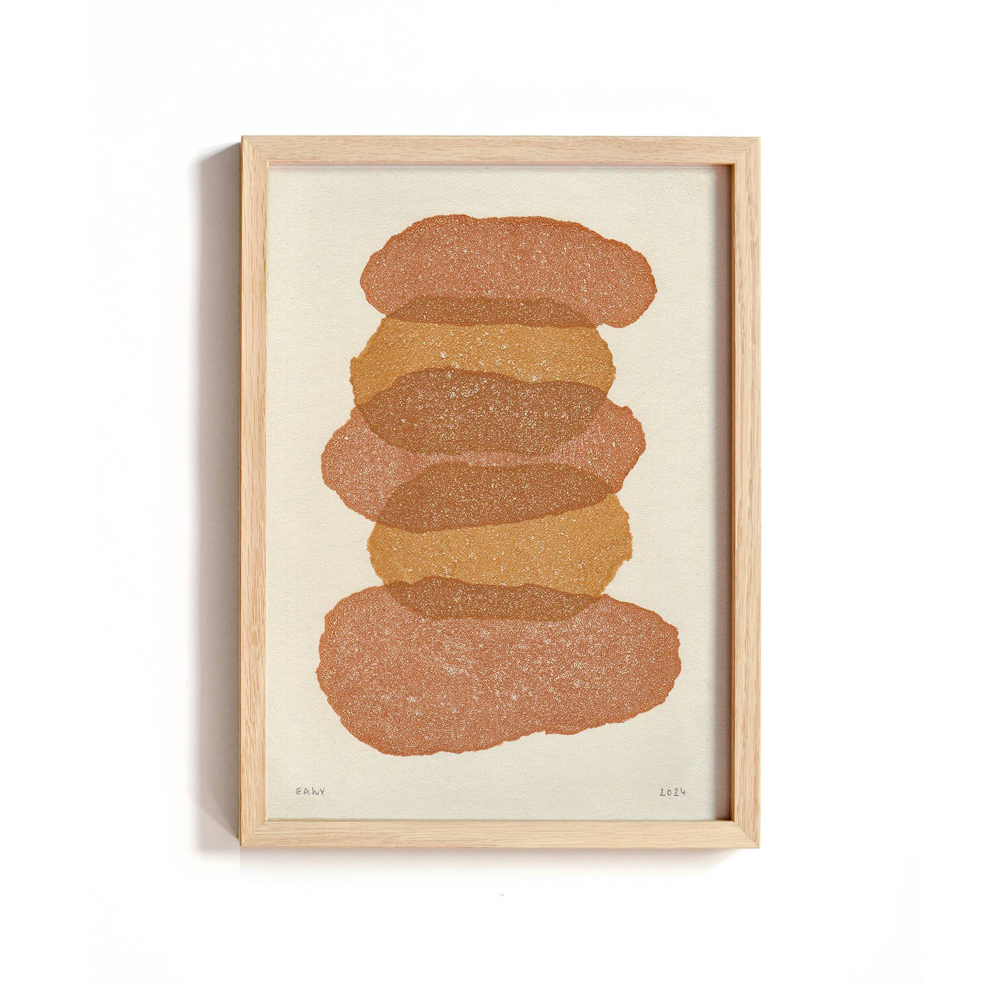 Painting on paper - rock - signed eawy