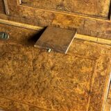 Burr walnut bureau bookcase 19th century