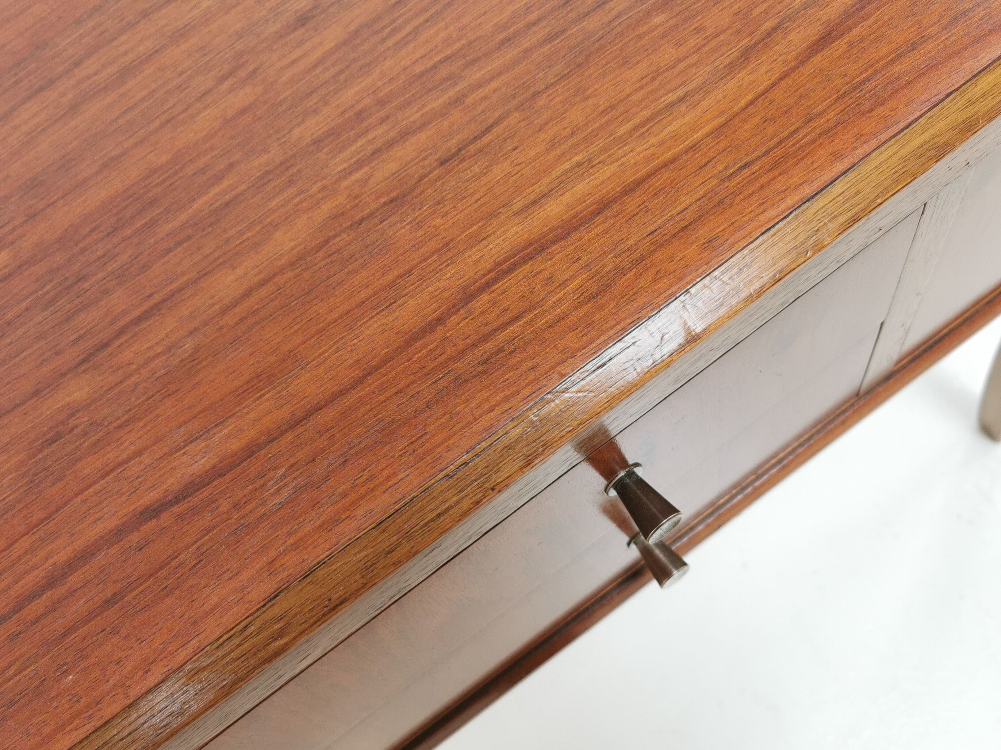 British vintage walnut mid century dressing table