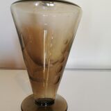 Vintage crafe round smoked glass