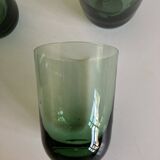 Set de 6 verres gobelets de verre vert 1960 XL