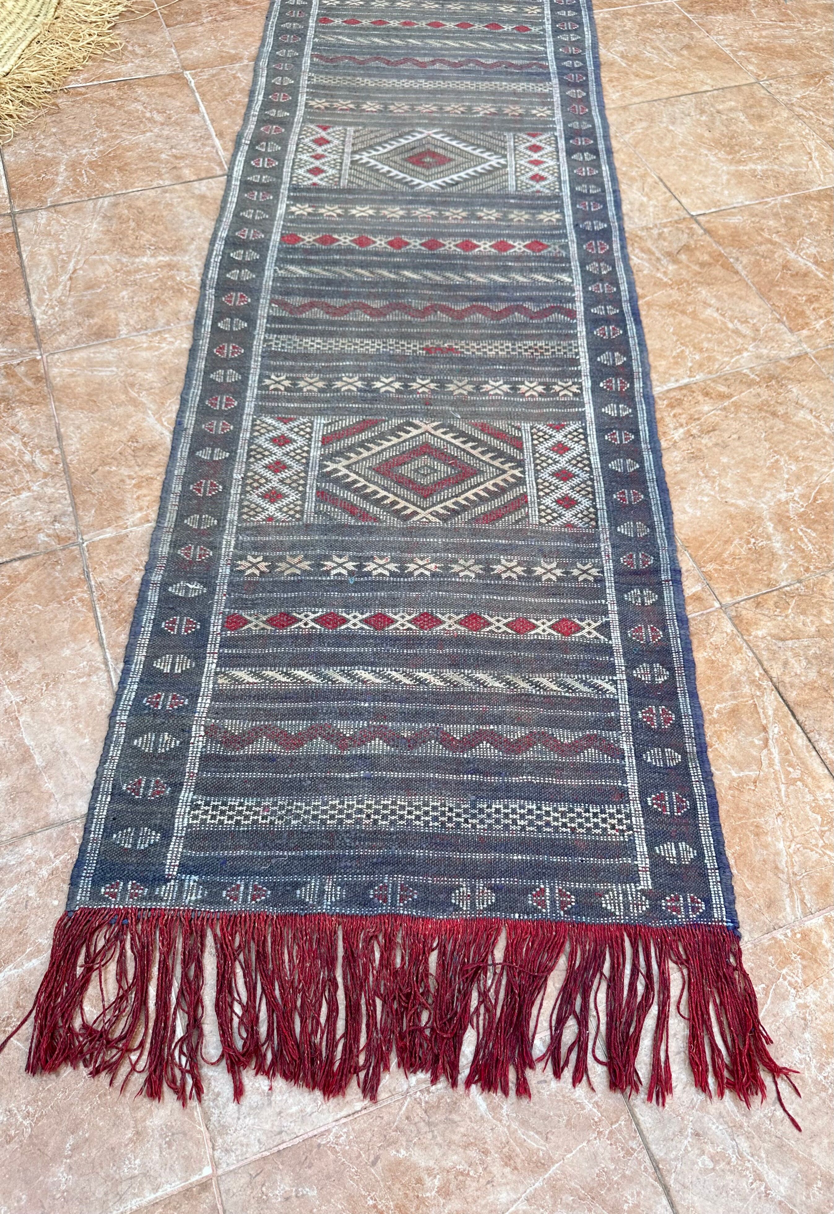 Traditional Berber handmade Moroccan Tiffany hallway rug