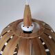 Scandinavian pendant light, wood veneer. 1960s