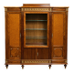 Important showcase library in fine wood and marquetry, stamped.